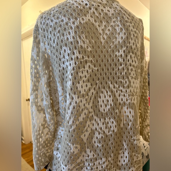 Ruby Rd NWOT open weave side pull sweater SZ L - Picture 2 of 5